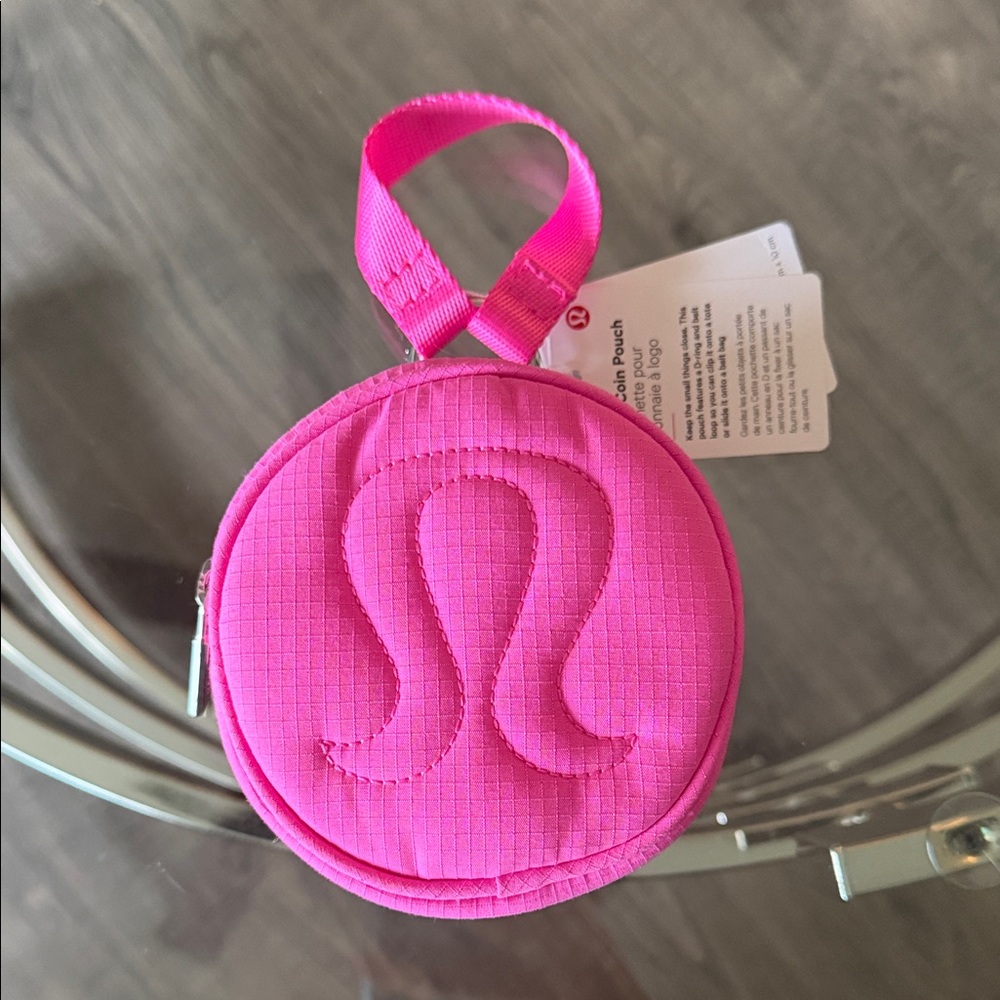 Lululemon Hot Barbie Pink Logo Coin Purse NWT RARE